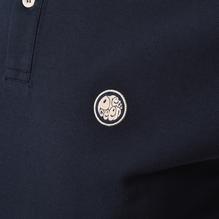 Alternative Image for ProductPretty Green Pique Grandad Collar T Shirt Navy3